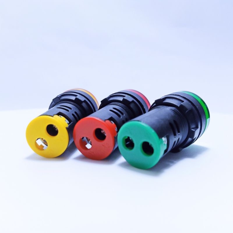 Đèn báo pha tủ điện phi 22mm 220V | Lakisan | Xanh - Đỏ - Vàng
