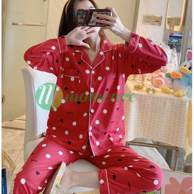 Bộ đồ ngủ nữ QUẢNG CHÂU cao cấp - Pijama nữ mặc nhà dài tay đẹp mềm mịn, dễ thương - Quần áo ngủ kiểu thời trang giá rẻ