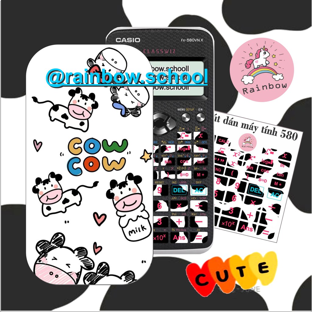 Miếng skin decal in theo yêu cầu dán máy tính bỏ túi cầm tay casio vinacal FX500 FX570 FX580 - 570ES 570EX 680EX