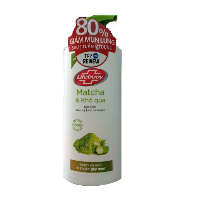 SỮA TẮM LIFEBUOY MATCHA VÀ KHỔ QUA 850ML.