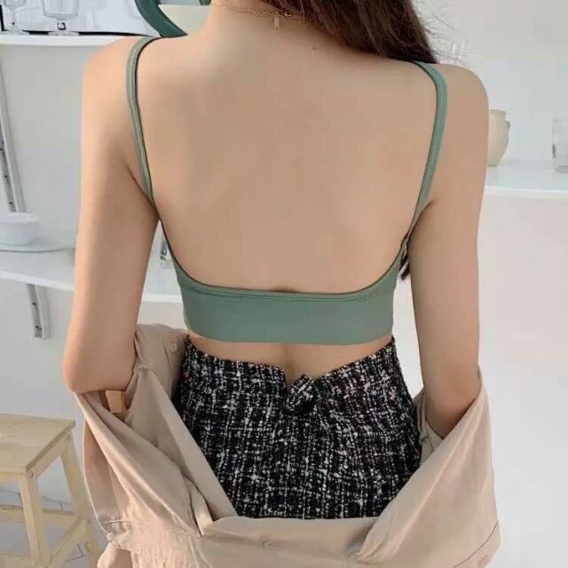 Áo Bra, Áo Lót Nữ 2 dây tập gym chữ U hở lưng 2 dây không gọng nâng ngực gợi cảm co giãn Bra367