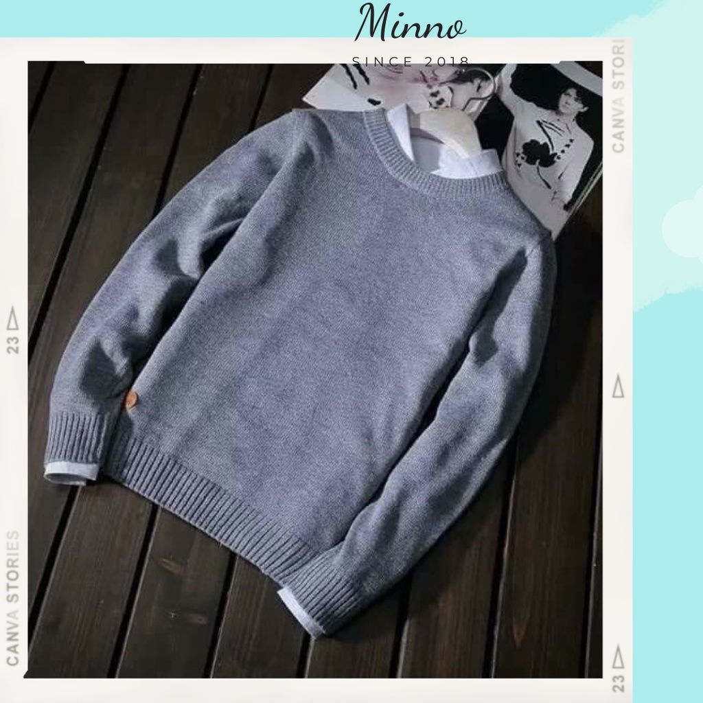 Áo len nam cổ tròn đủ màu - Mẫu áo len mới nhất AL03 Minno Shop