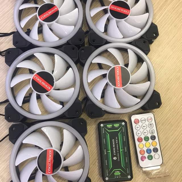 [ Hàng Hot ] Combo 5 Fan Led RGB Coolmoon L8+ Tặng Bộ Hub Kết Nối Nguồn Và Điều Khiển | BigBuy360 - bigbuy360.vn