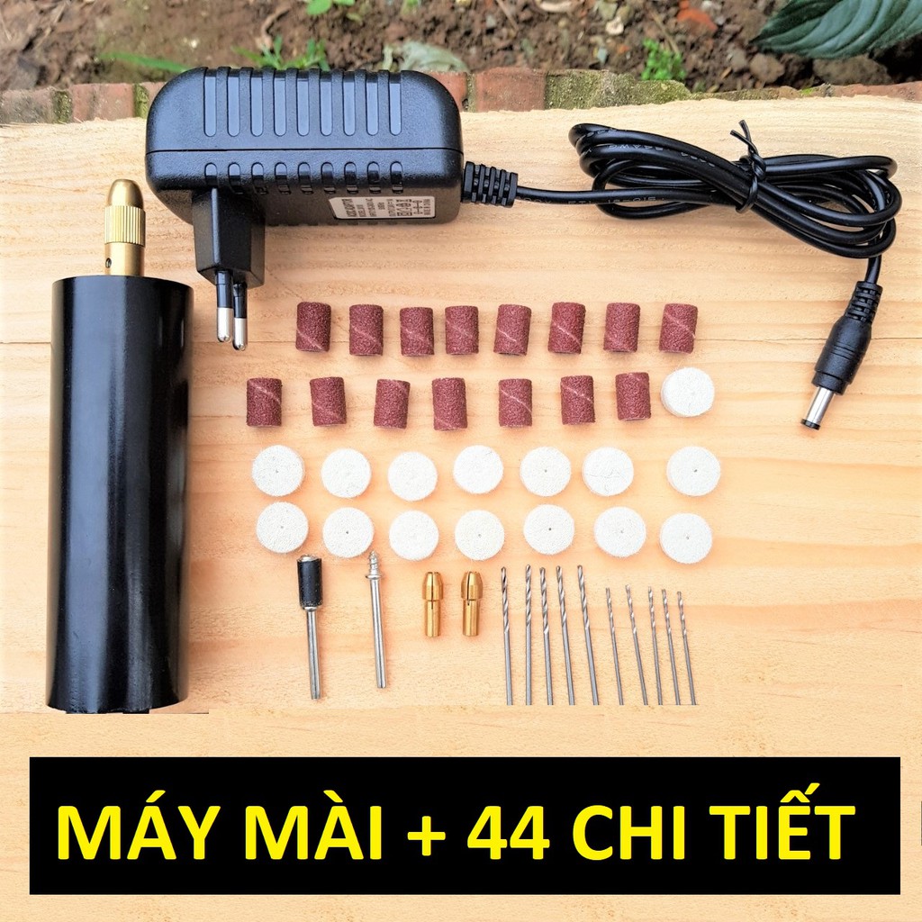 MÁY MÀI MINI CẦM TAY SIÊU MẠNH KÈM 44 CHI TIẾT KHOAN MÀI ĐÁNH BÓNG