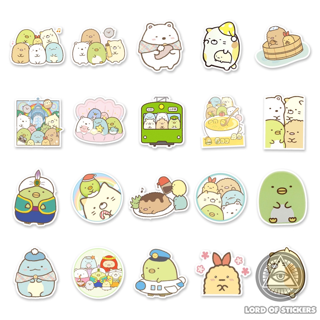 Set 50 Nhãn Dán Sticker Cute Phong Cách Hoạt Hình Dễ Thương Chống Thấm Nước Trang Trí Mũ Bảo Hiểm, Ván Trượt, Laptop, Sổ