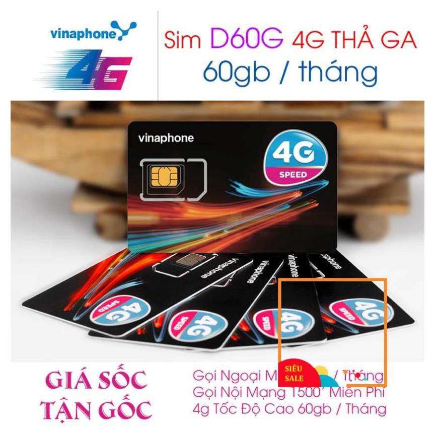 Sim 4G Vinaphone miễn phí 1 năm ko cần nạp tiền D500, VD149, D60G, VD89