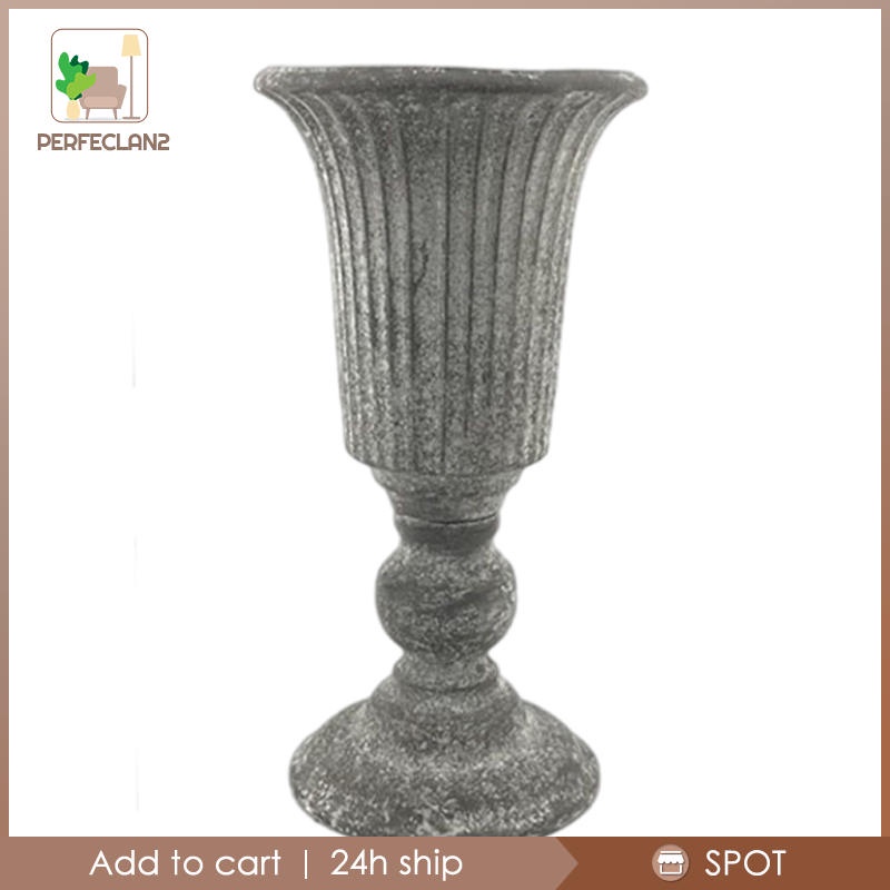 Chậu hoa bằng kim loại hình dạng ly rượu thủy tinh trang trí nhà cửa