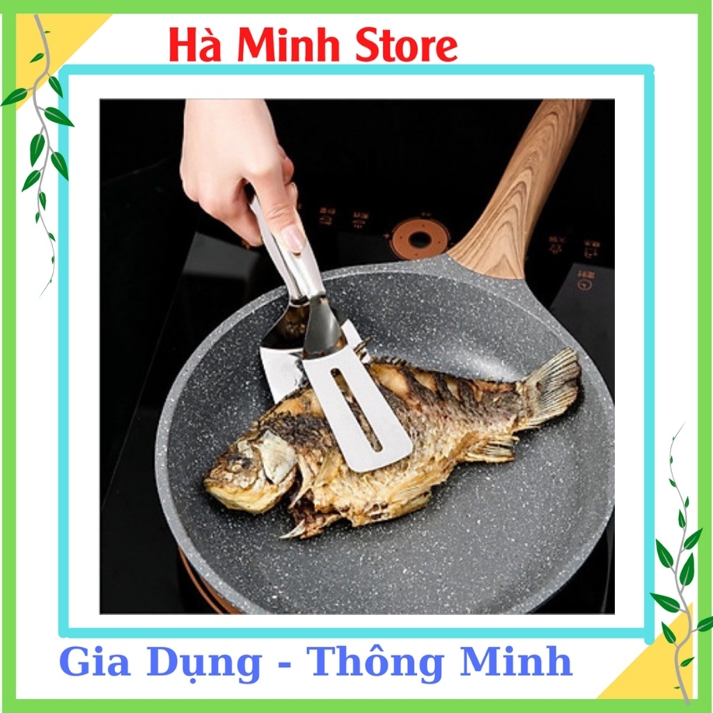 Dụng Cụ Kẹp Và Lật Thịt, Kẹp Cá Chiên, Xẻng Chiên Trứng, Kẹp Thực Phẩm Nóng Đa Năng Loại Lớn Inox 304 Cao Cấp Siêu Bền