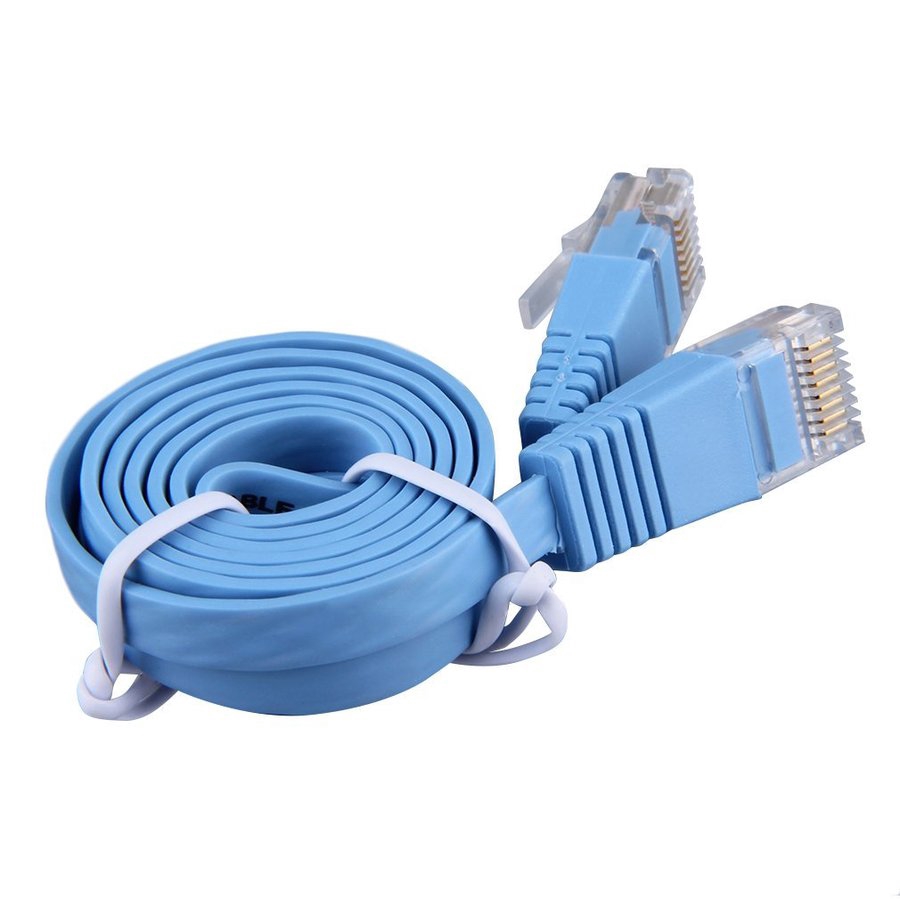 RJ45 CAT6 8P8C Flat Ethernet Patch Network Lan Cable 1m Home Parvicostellae