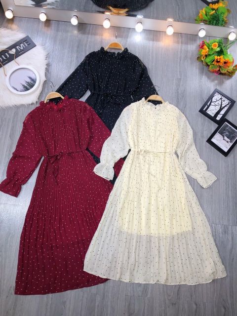 Váy von chấm bi hàng đẹp [ Quảng Châu ] [ Ảnh Thật ] | BigBuy360 - bigbuy360.vn