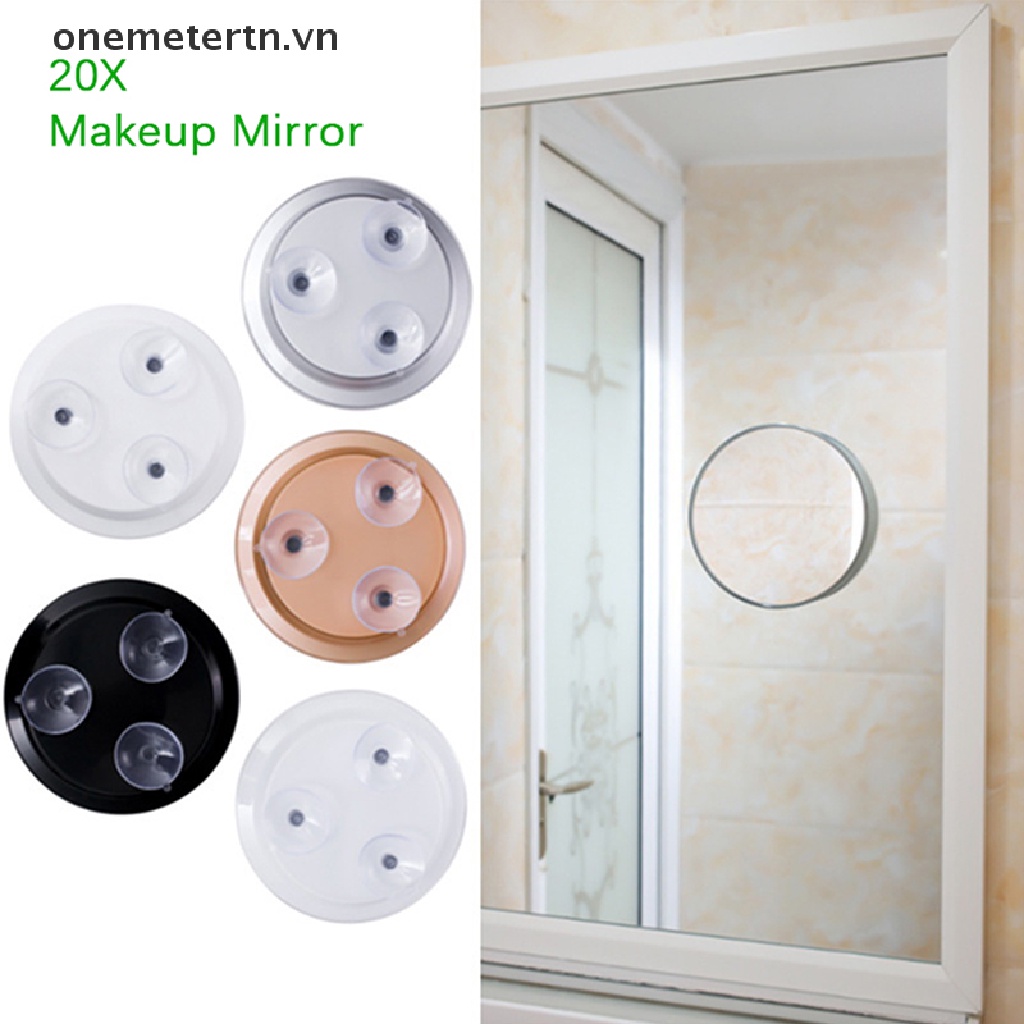 1 Gương Trang Điểm Phóng Đại 20X Kèm 3 Giác Hút Tiện Dụng