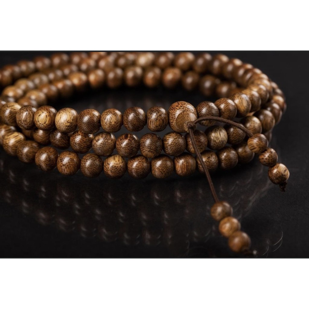 Vòng tay  Vòng Tay Trầm Hương Chuỗi Tràng Hạt 108 Trầm Tốc Lào Tự Nhiên