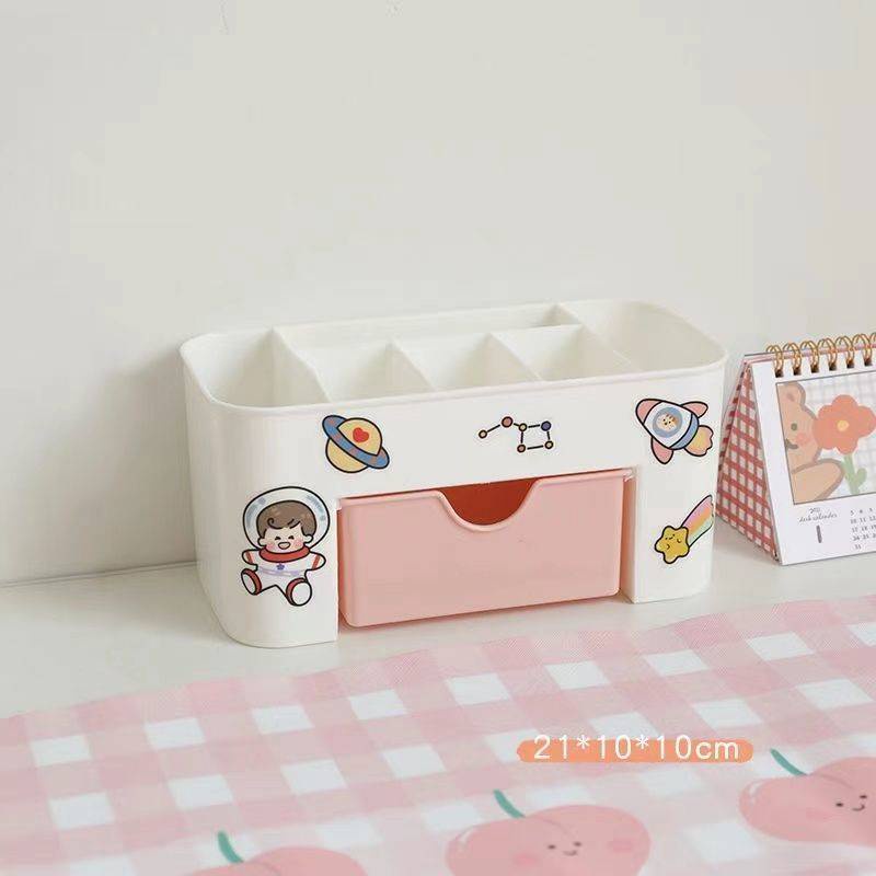 Kệ Đựng Đồ Trang Điểm Siêu Dễ Thương Với 2 Ngăn Kéo Tiện Dụng