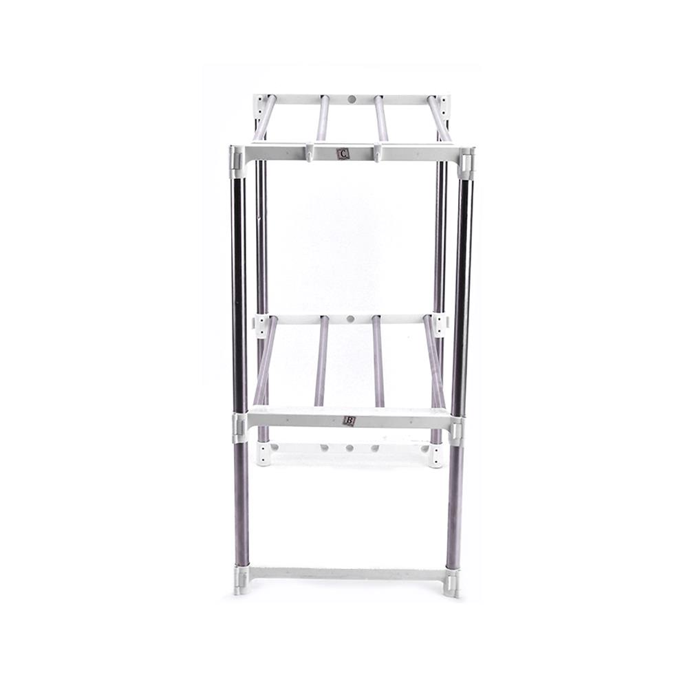 HomeBase KECH Kệ 2 tầng inox JYC022 W63.5xD69xH35.5cm
