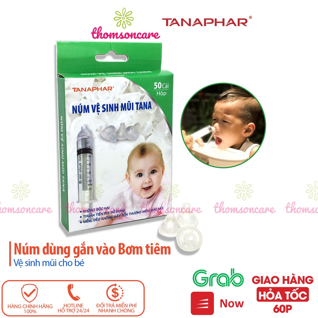 Núm Silicone Tana - rửa mũi cho bé và người lớn - gắn được vào bơm tiêm - Bán lẻ