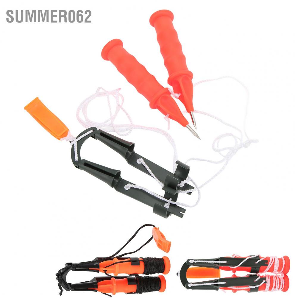 Summer062 2Pcs Winter Ice Picks Fishing Safety with Emergency Whistle Tackle Tool