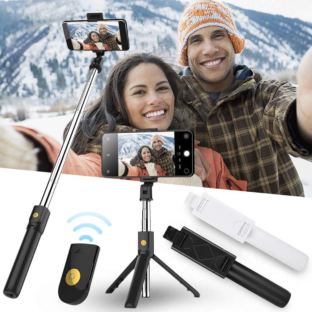 Gậy chụp ảnh tự sướng Selfiecom K07 - Tích hợp 3 chân tripod và remote bluetooth chụp từ xa | WebRaoVat - webraovat.net.vn