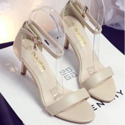 Giày SCANDAL Cao 5CM Gót Nhọn Màu Trắng và Đen MÃ XKS7