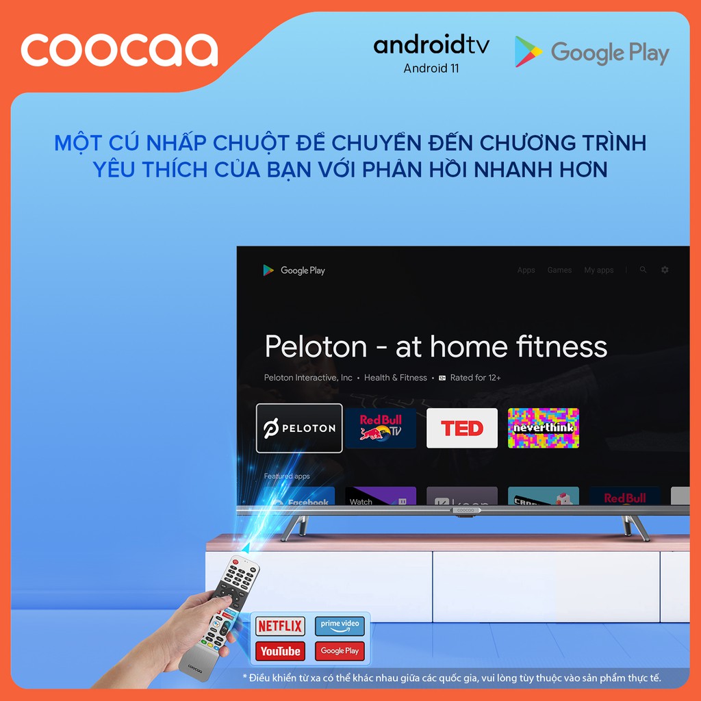 [Lưu COOC327 - 241K và ELCOO12- 5%] Smart TV HD Coocaa 32 Inch Wifi - 32S7G - Android 11 - Viền mỏng -Miễn phí lắp đặt