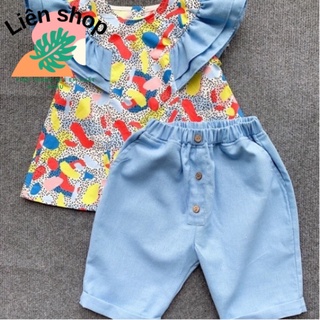Đồ bộ thun bé gái, đồ bộ trẻ em chất cotton, có nhiều màu, size 1-6y