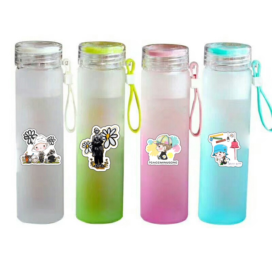 Bình nước hoa cúc màu loang BNML29 bình nước hologram thần tượng 500ml