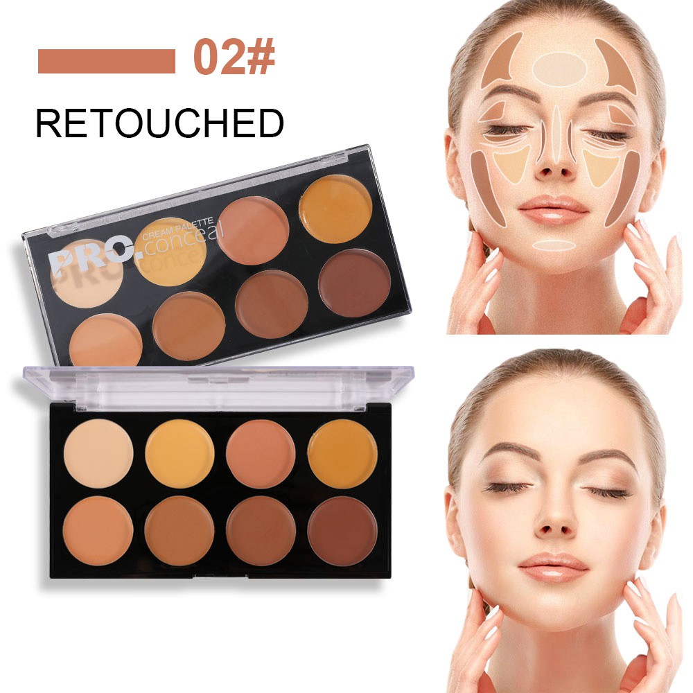 (Hàng Mới Về) Bảng Kem Che Khuyết Điểm 8 Màu Giúp Tạo Khối Cao Cấp | BigBuy360 - bigbuy360.vn