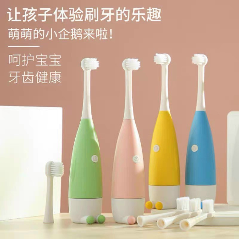 Bàn chải đánh răng tự động cho bé 1tuổi 2tuổi lông nano 5d mềm siêu mảnh tặng kèm đầu thay AZ SL336