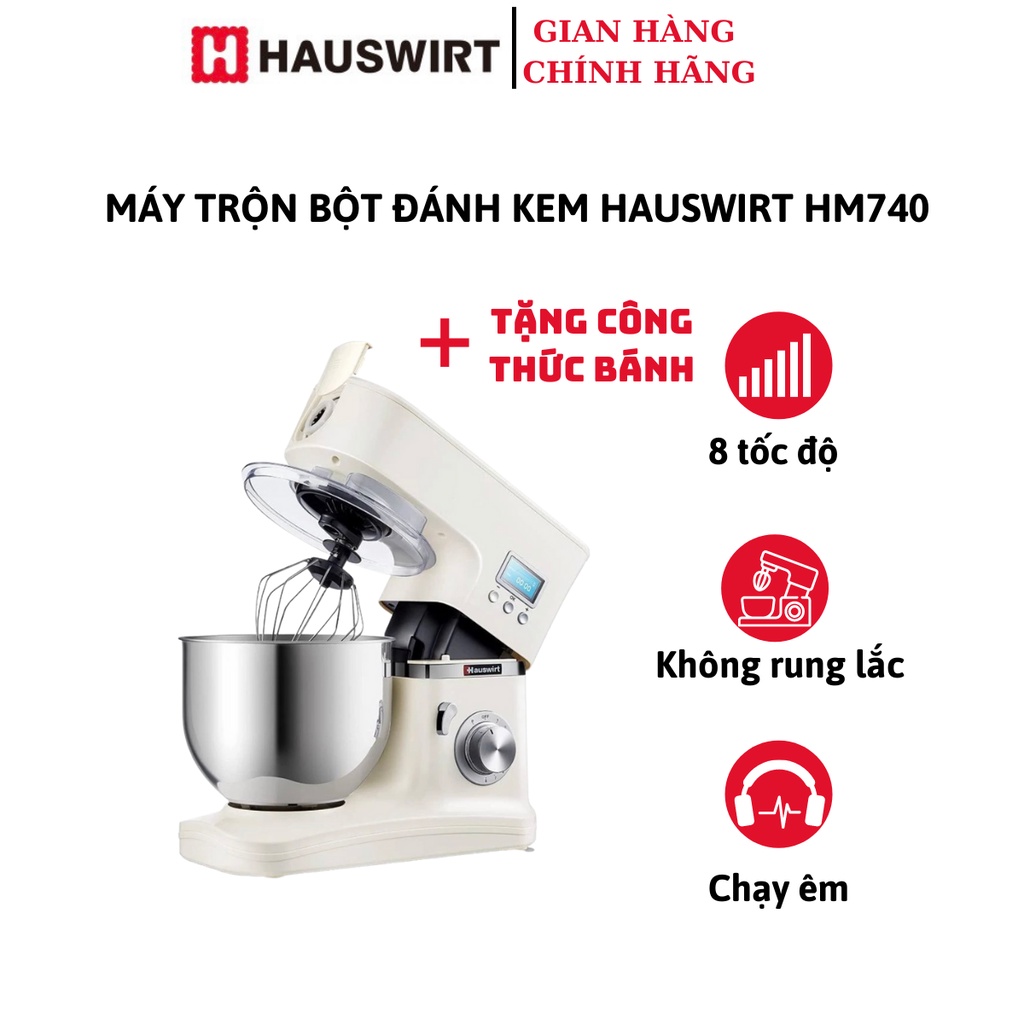 Máy trộn nhồi bột, đánh trứng, kem Hauswirt HM740 (bản quốc tế)