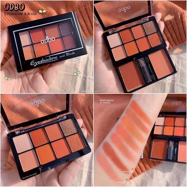 Set Phấn Mắt Và Má Hồng 2 tầng tiện dụng bỏ túi Odbo Eyeshadow And Blush OD1022