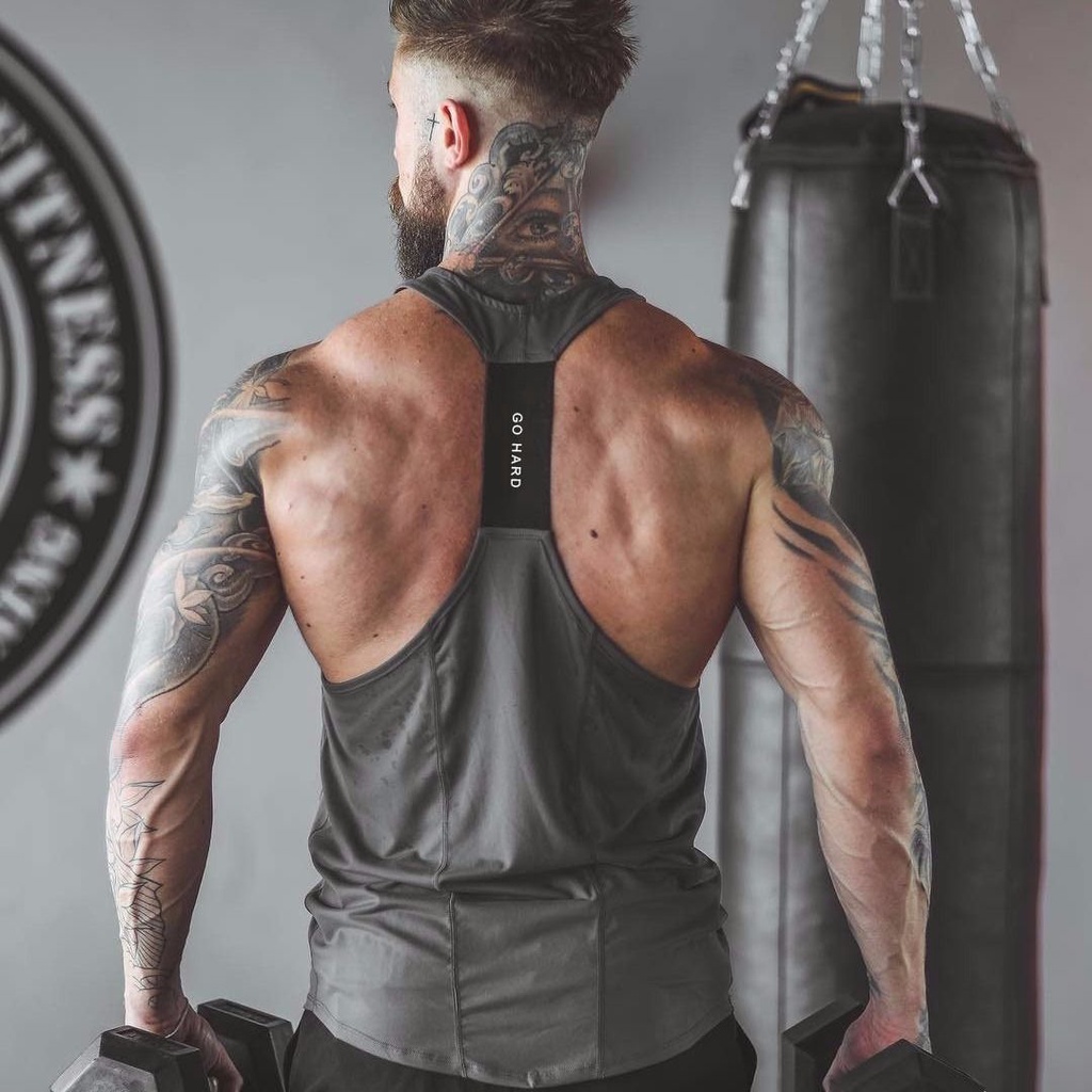 Đen Áo Thun Ba Lỗ Thể Thao Thời Trang Mùa Hè Dành Cho Nam