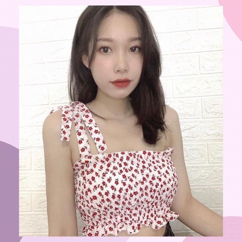 Xeci loli hoa đỏ tặng kèm Scrunchie