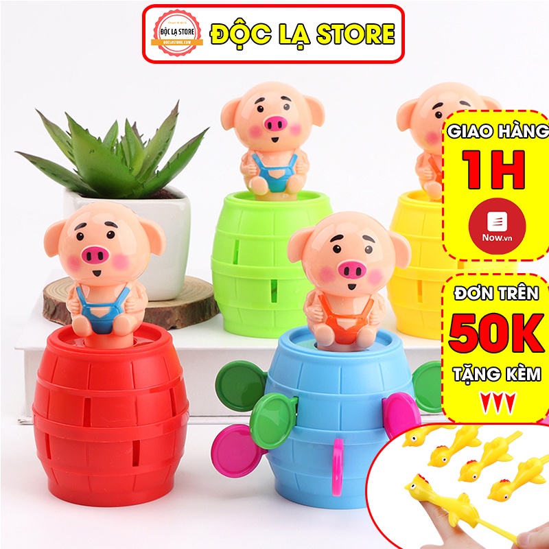 Đồ chơi trẻ em thùng gỗ heo con rút thăm may mắn - Đồ chơi nhiều người cùng chơi với nhau