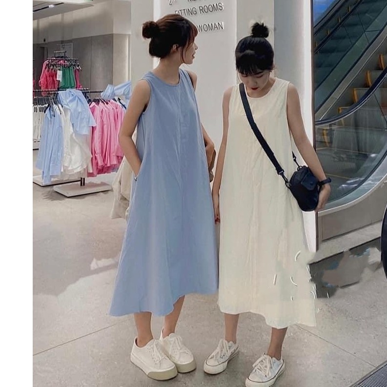 Váy chất Đũi  dáng suông dài mới về nha các nàng Shop - Qynhkool.vn
