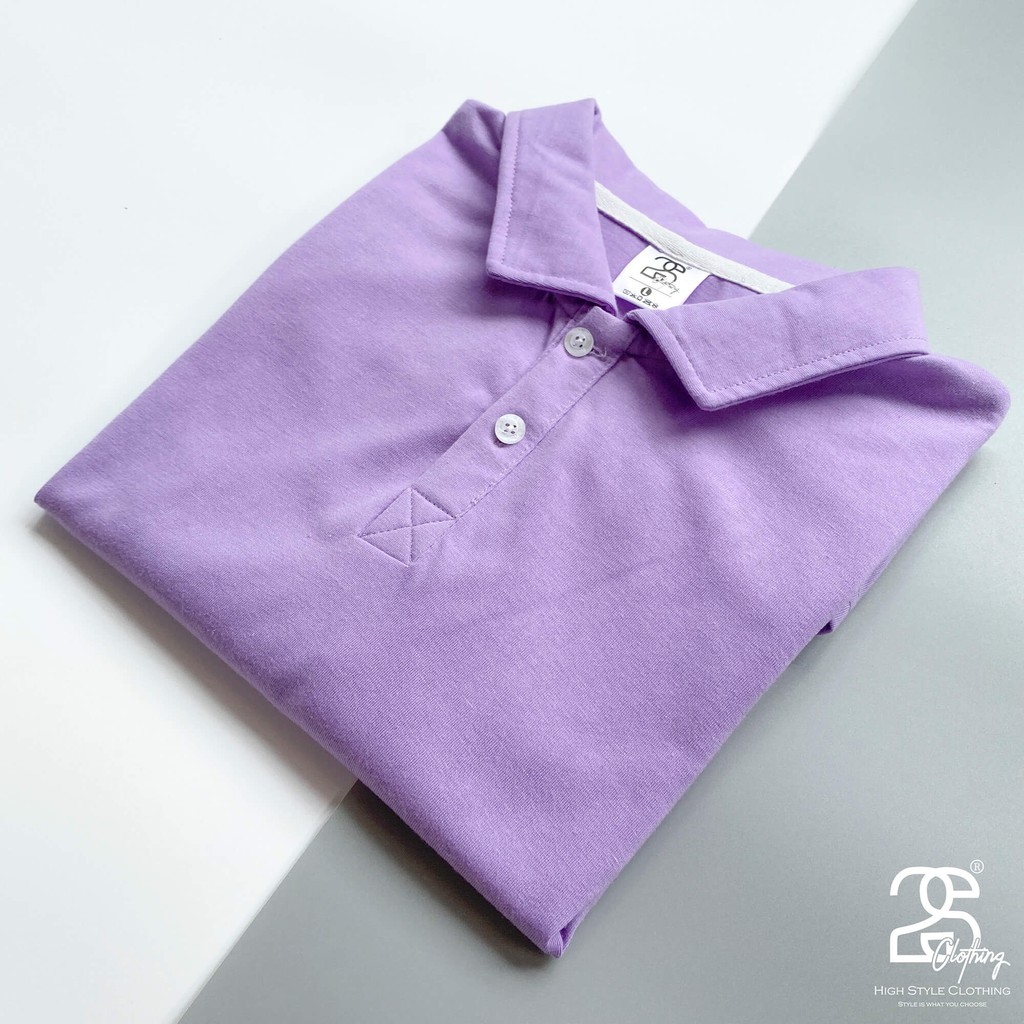 Áo Thun Polo Basic Tee Oversize Cổ Bẻ Tay Lỡ Form Rộng Nam Nữ Thời Trang 2S Clothing Màu Tím Cà Siêu Đẹp | BigBuy360 - bigbuy360.vn