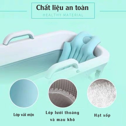 Đệm lót bồn tắm chống trượt và thư giãn với 3 lớp chất liệu thân thiện với da