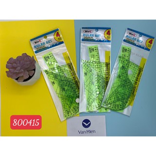 Bọ eke 4 món màu xanh WinQ T-140 thước dẻo