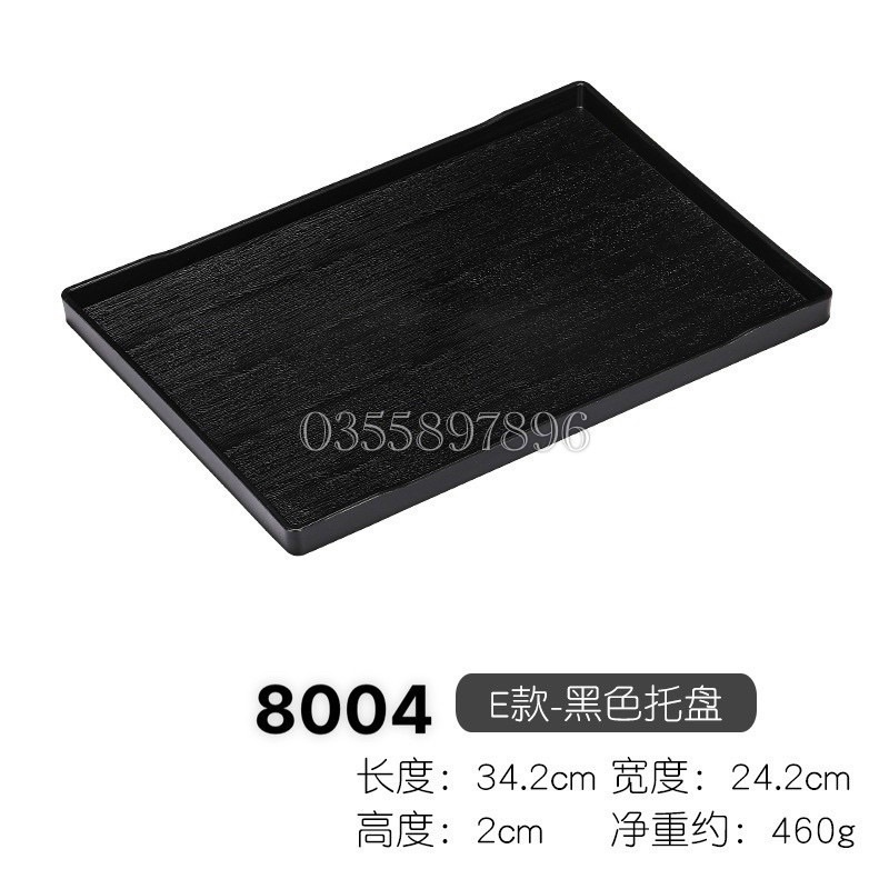 Khay phíp Melamine có vân giả gỗ chống trượt Loại 1