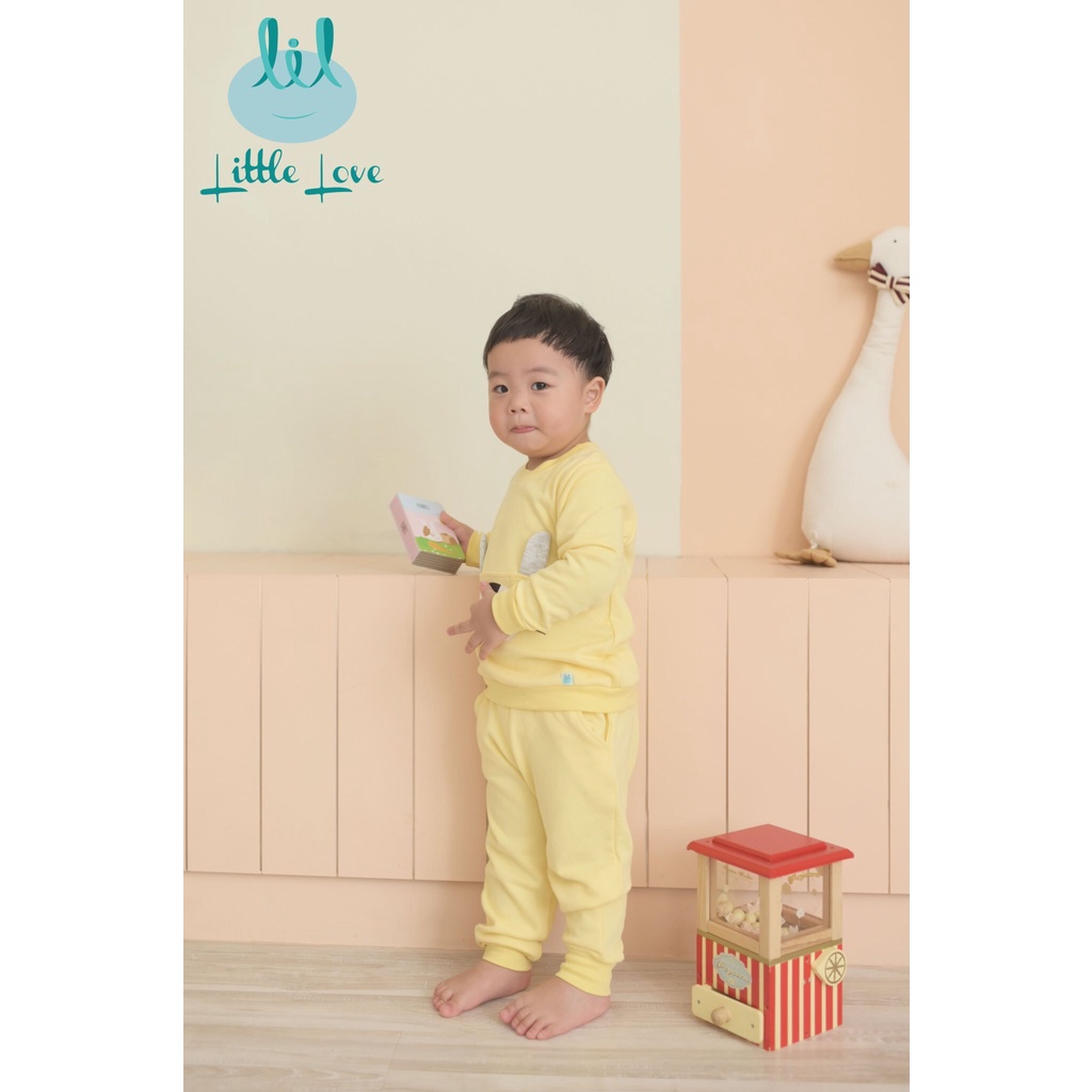 [CHÍNH HÃNG] Bộ nỉ dài tay trẻ em họa tiết ngộ nghĩnh đáng yêu LDT93 Little Love