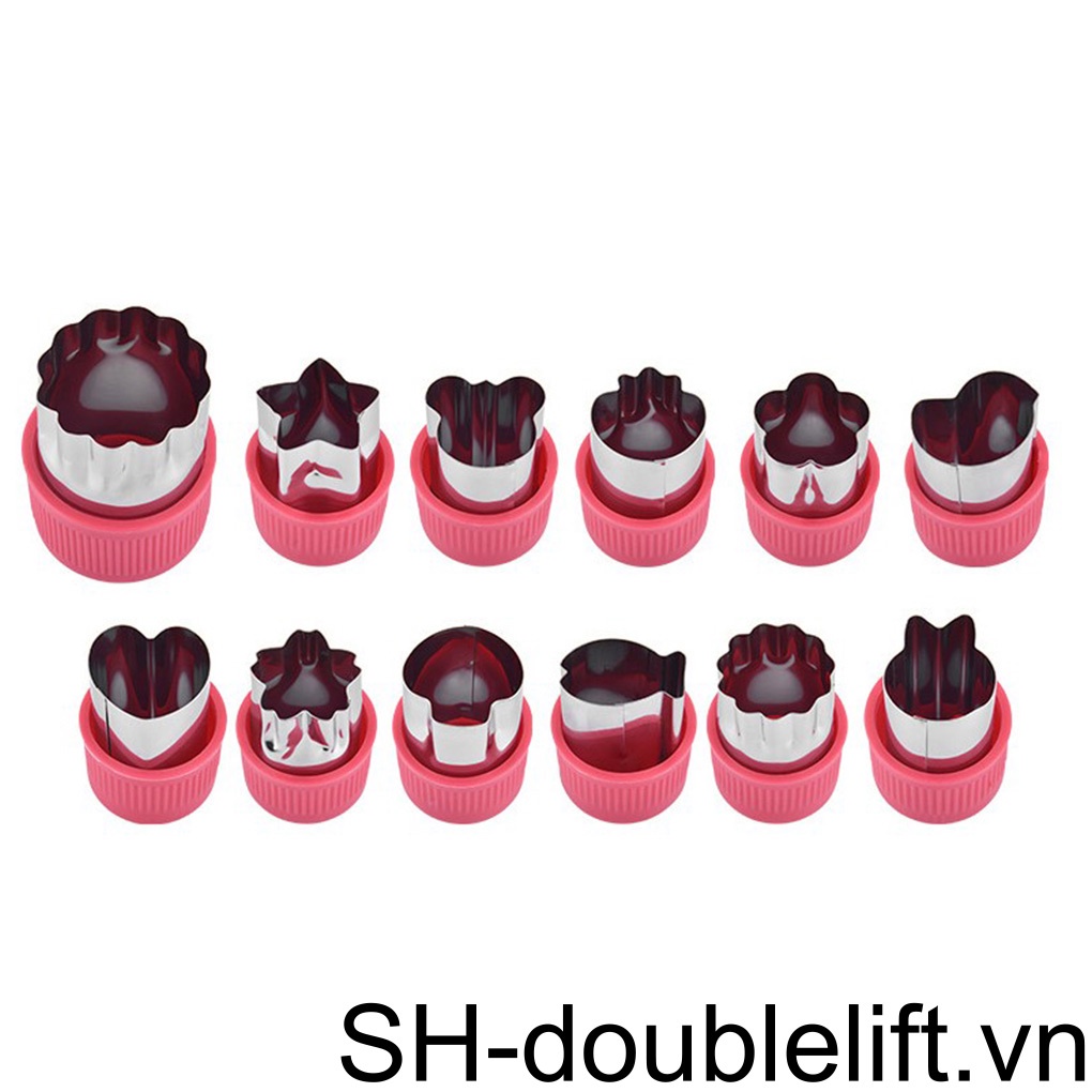 Bộ 12 Khuôn Làm Bánh Quy Bằng Thép Không Gỉ Có Thể Tháo Rời