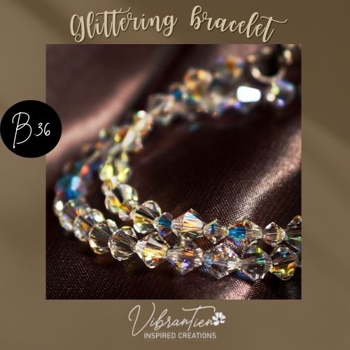 Vòng tay pha lê nhân tạo Áo hạt nón 6 mm