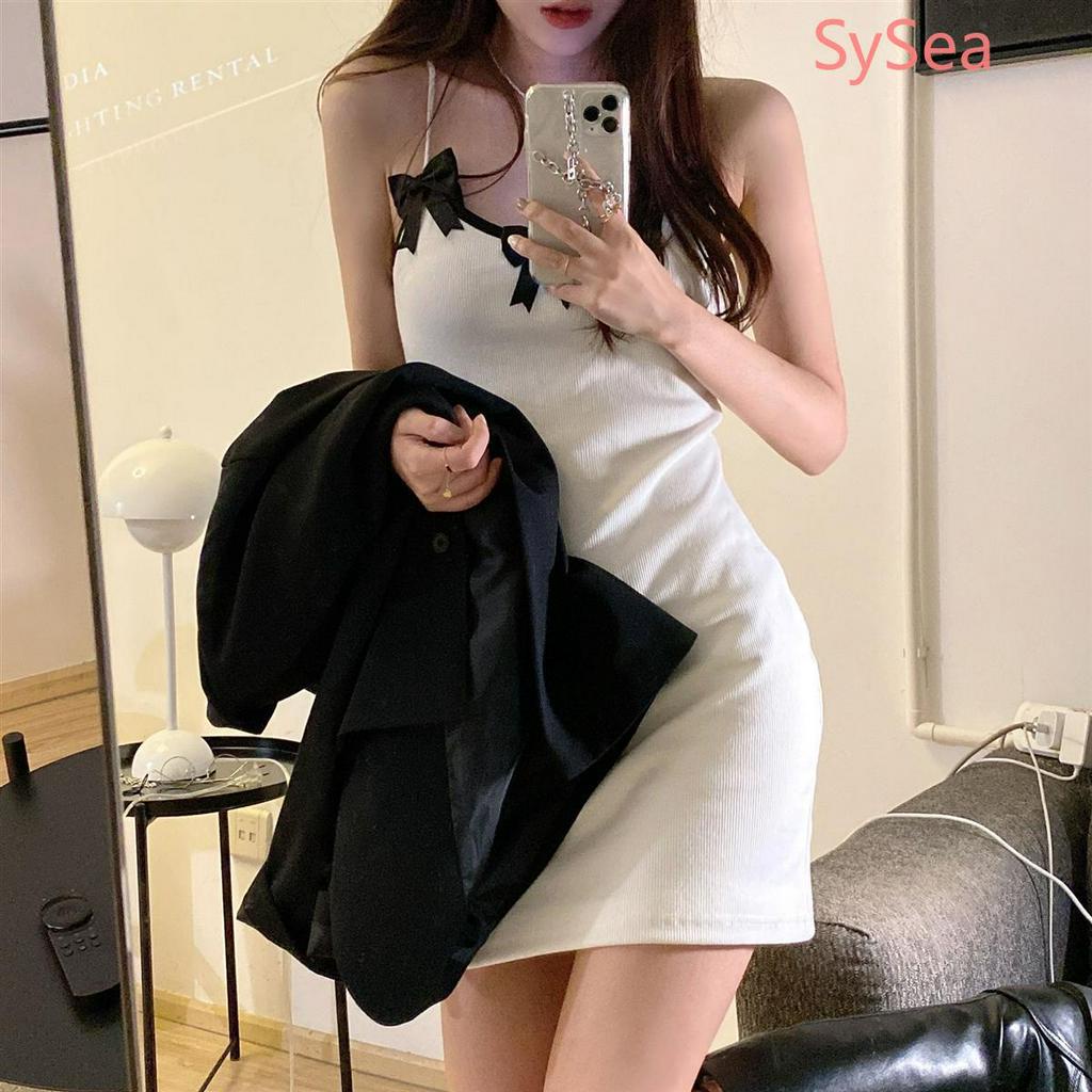 Đầm Hai Dây Phối Nơ Xinh Xắn Theo Phong Cách Mùa Hè Dành Cho Nữ