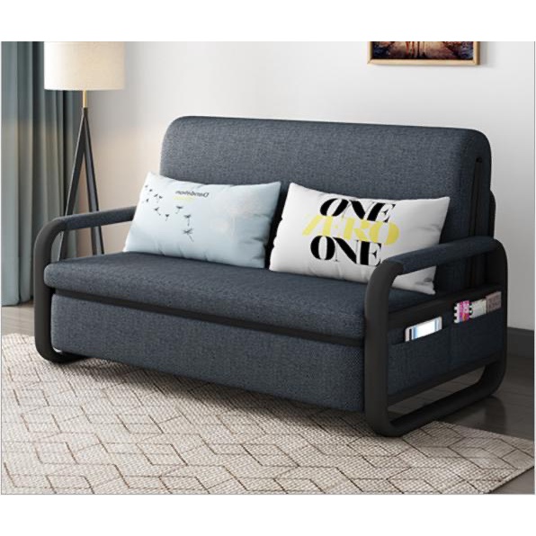Giường sofa thông minh gấp gọn có hộp chứa đồ, Sofa giường đa năng nhập khẩu khung thép tĩnh điện bọc vải chống thấm