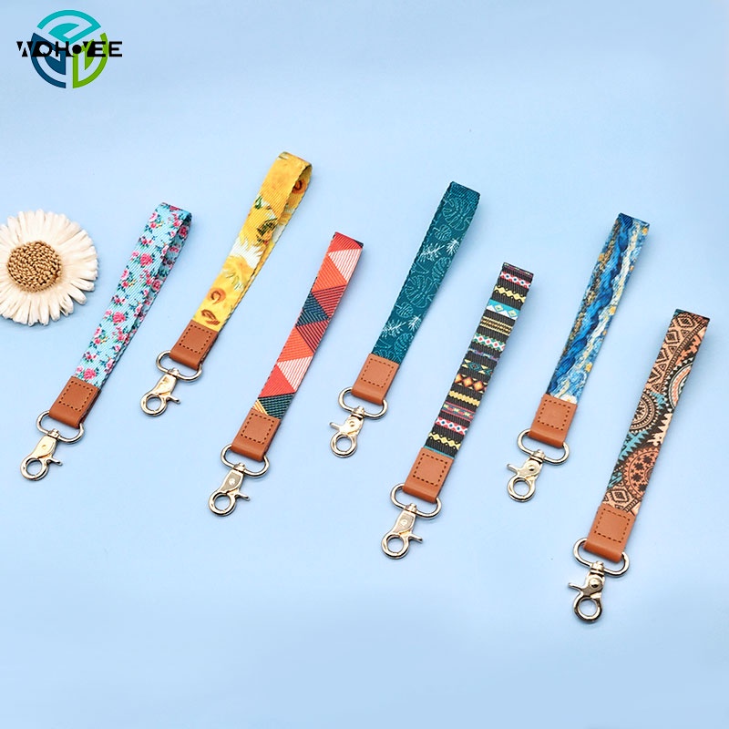 Sturdy Dây Đeo Cổ Tay Ngắn Bằng Vải Cho Móc Chìa Khóa / Thẻ ID