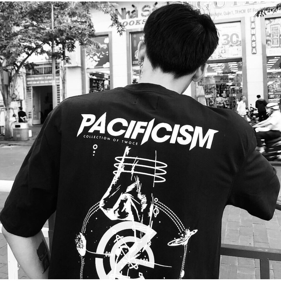 Áo Thun PACIF Đen PACIFICISM Nam Nữ Ulzzang Unisex 1hitshop | BigBuy360 - bigbuy360.vn