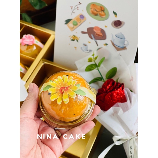Hộp Bánh Nướng Mochi Trứng Muối Handmade Ngàn Lớp Đài Loan - Quà Tặng Ý Nghĩa