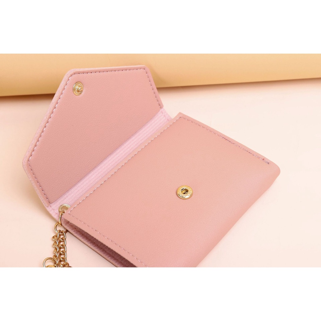 Ví nữ mini nhỏ gọn bỏ túi cute dễ thương đựng tiền nhiều ngăn thời trang Hàn Quốc đẹp giá rẻ LUKADO VN01