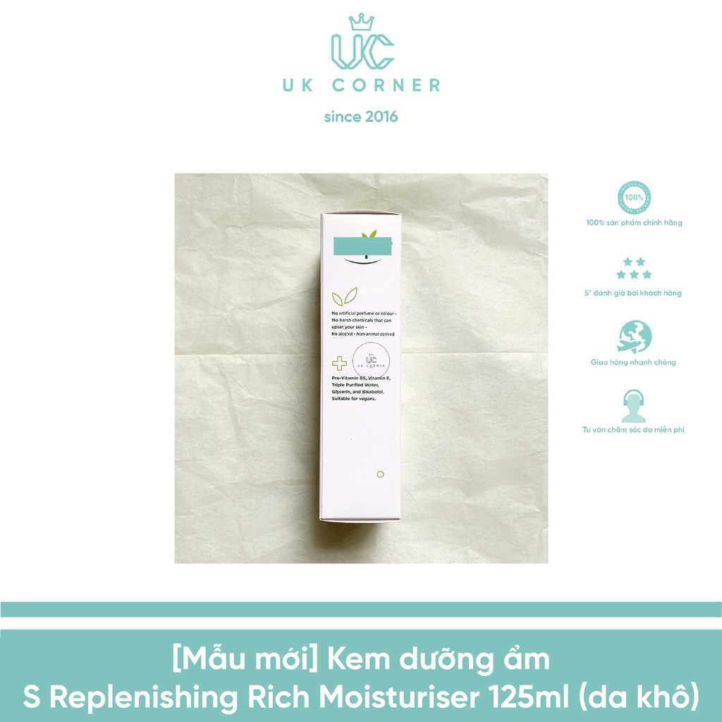 Kem dưỡng ẩm Simple Replenishing Rich Moisturiser 125ml (da khô)