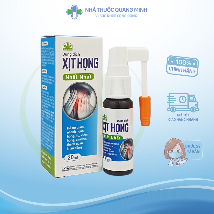 Dung dịch xịt họng Nhất Nhất 20ml
