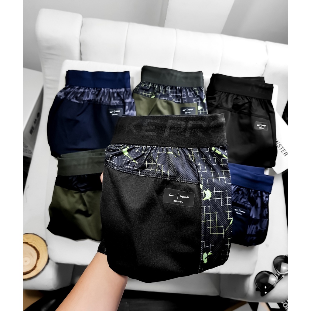 Quần short thể thao chạy bộ/tập gym chất thun thể thao chuyên dụng mịn mát, phối lưới thông thoáng 9066