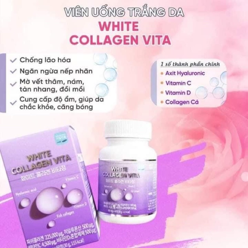 Viên Uống Trắng Da White Collagen Vita